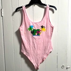 NWOT Pink MTV Body Suit